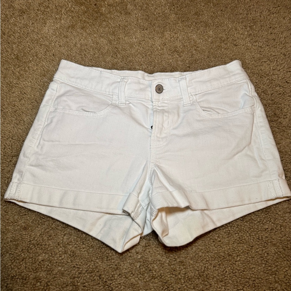 White Denim Shorts